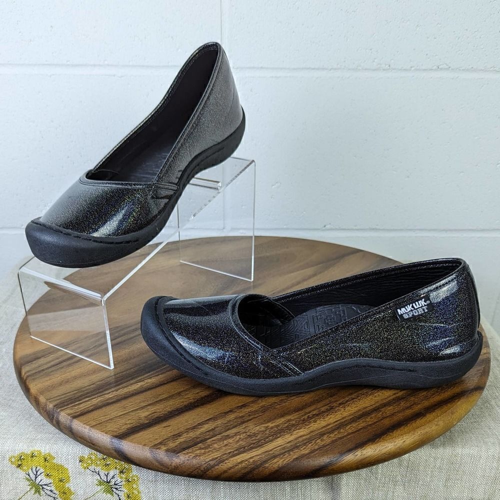 Mukluk Women's Sandy Shoes Black Sparkle Slip On Size 11